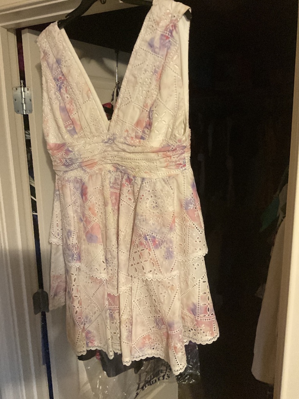 Gianni Bini eyelet ruffle dress